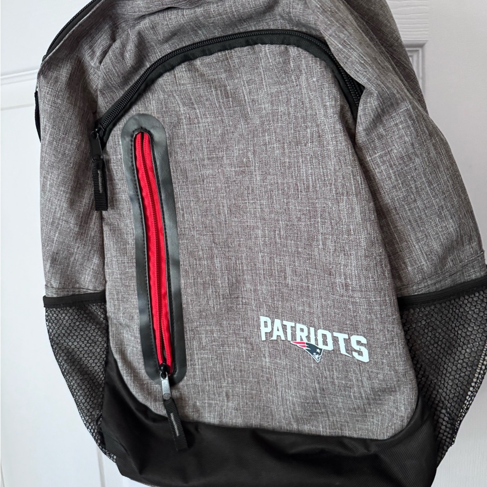 Patriots Gray and Black Backpack
